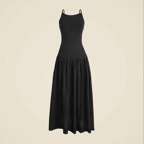 J. CREW Pintuck Mixy Dress | Black | Medium NWT - Picture 4 of 10